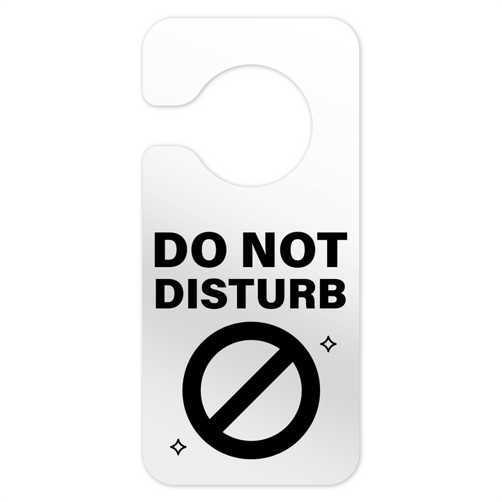Door Signs - Don't Disturb Hanger - Clear Acrylic Door Signs - Don't Disturb Hanger - Clear Acrylic