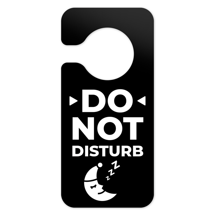Door Signs - Don't Disturb Door Sign - Black Acrylic Door Signs - Don't Disturb Door Sign - Black Acrylic