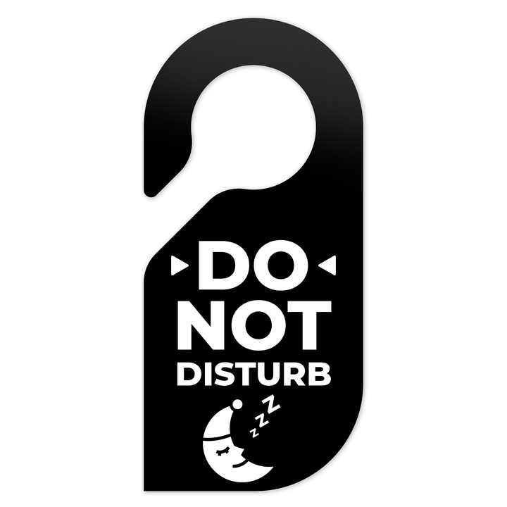 Door Signs - Do Not Disturb Door Sign - Black Acrylic Door Signs - Do Not Disturb Door Sign - Black Acrylic