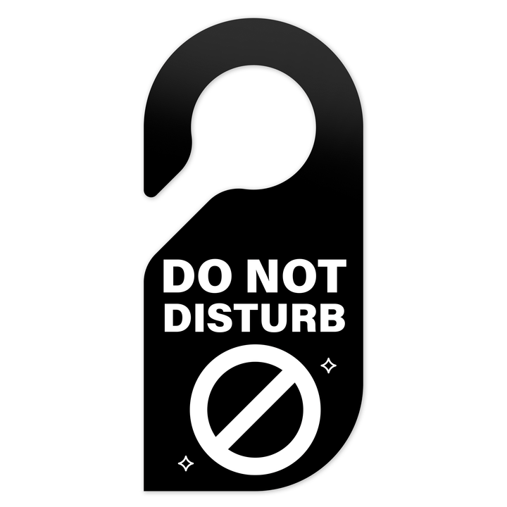 Door Signs - Do Not Disturb Sign - Black Acrylic Door Signs - Do Not Disturb Sign - Black Acrylic
