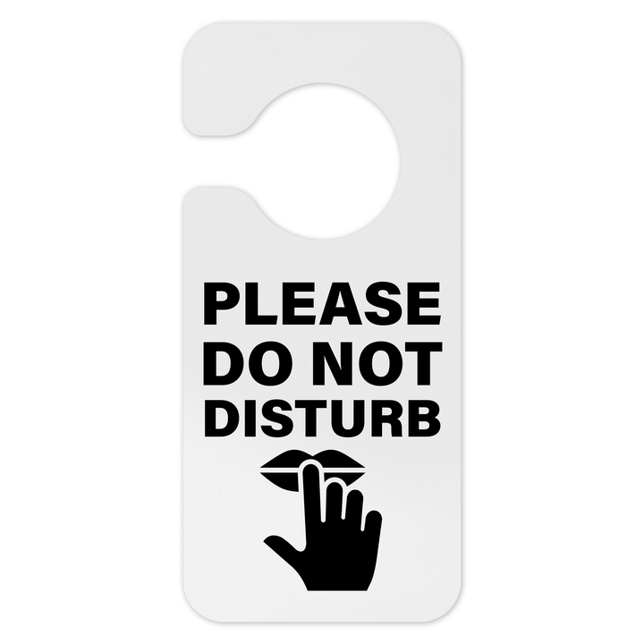 Door Signs - Don't Disturb Door Hanger - Milk Acrylic Door Signs - Don't Disturb Door Hanger - Milk Acrylic