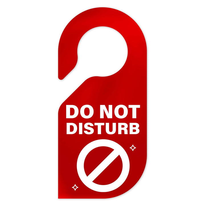 Door Signs - Don't Disturb Door Hanger - Red Acrylic Door Signs - Don't Disturb Door Hanger - Red Acrylic