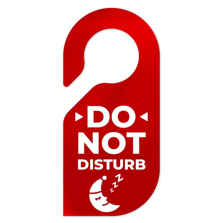 Door Signs - Do Not Disturb Door Signage - Red Acrylic Door Signs - Do Not Disturb Door Signage - Red Acrylic