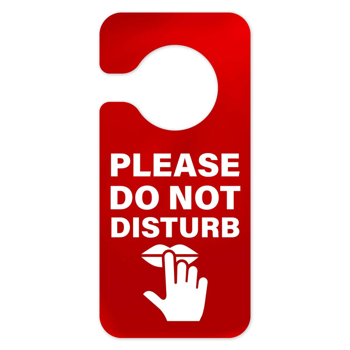 Door Signs - Don't Disturb Sign - Red Acrylic Door Signs - Don't Disturb Sign - Red Acrylic
