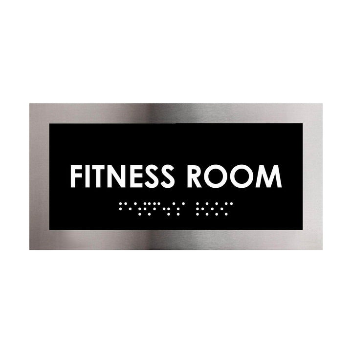 Door Signs - Fitness Room Door Plate - Stainless Steel Sign - "Modern" Design Door Signs - Fitness Room Door Plate - Stainless Steel Sign - "Modern" Design