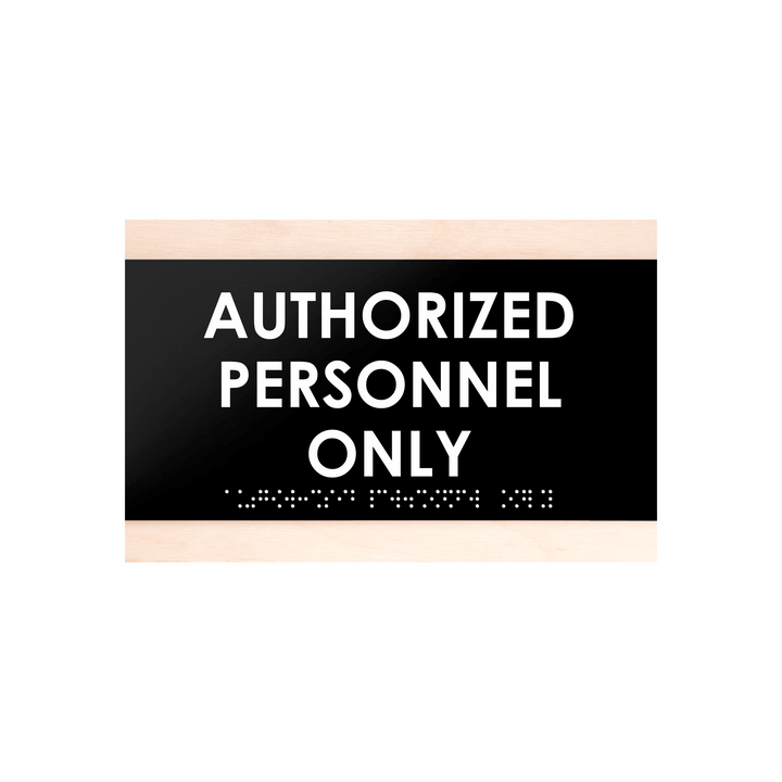 Door Signs - Authorized Personnel Only Signs - Wood Door Plate "Buro" Design Door Signs - Authorized Personnel Only Signs - Wood Door Plate "Buro" Design