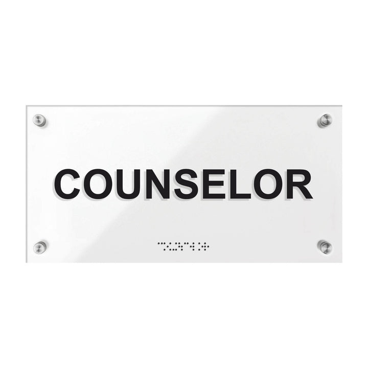 Counselor Sign - Acrylic Plate "Classic" Design Counselor Sign - Acrylic Plate "Classic" Design