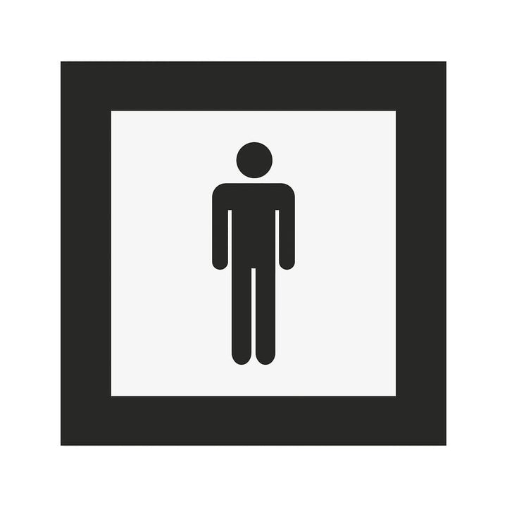 Acrylic Men Signs for Restroom Bathroom Signs white/black symbol Bsign Acrylic Men Signs for Restroom Bathroom Signs white/black symbol Bsign