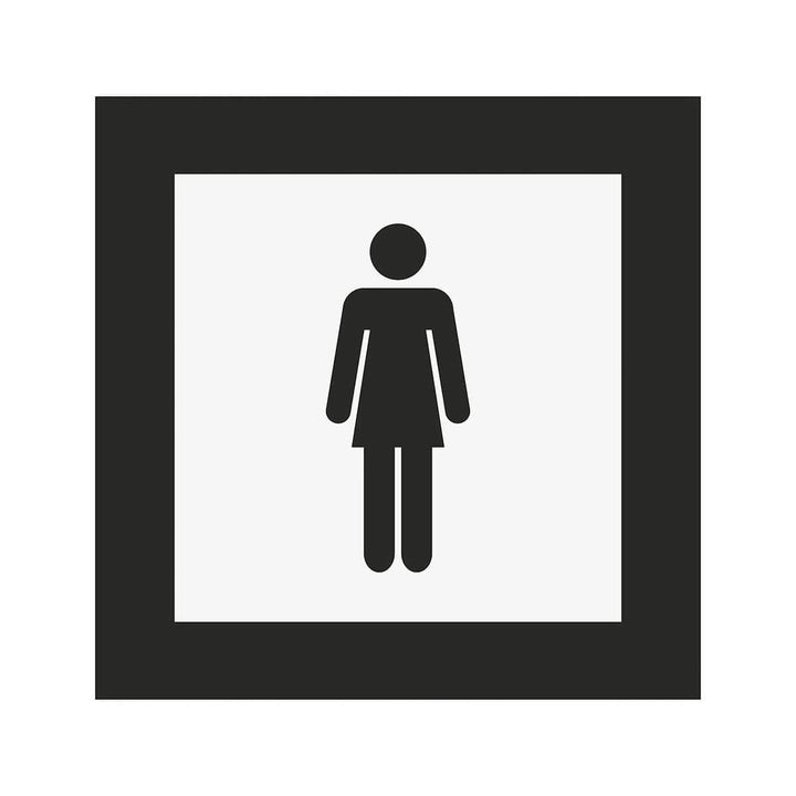 Acrylic Women Sign of Restroom Bathroom Signs white/black symbol Bsign Acrylic Women Sign of Restroom Bathroom Signs white/black symbol Bsign