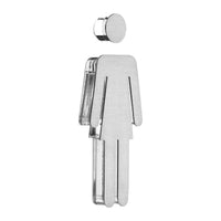 Табличка "Жіночий туалет": Прозоре акрилове скло та нержавіюча сталь — «Single» дизайн