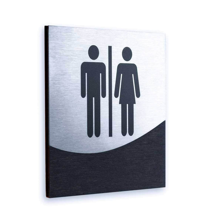 Steel All Gender Bathrooms Signs Bathroom Signs Dark Wenge Bsign Steel All Gender Bathrooms Signs Bathroom Signs Dark Wenge Bsign