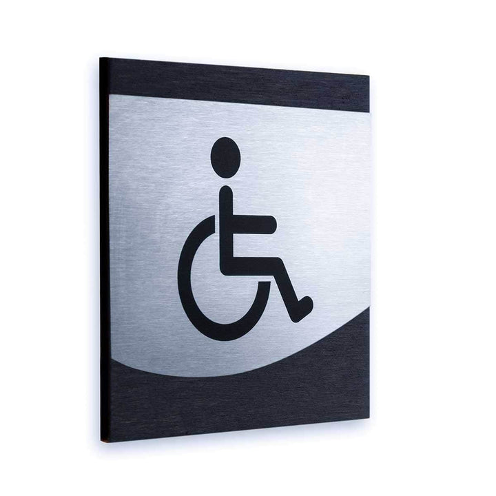 Steel Wheelchair Accessible Restroom Sign Bathroom Signs Anthracite Gray Bsign Steel Wheelchair Accessible Restroom Sign Bathroom Signs Anthracite Gray Bsign