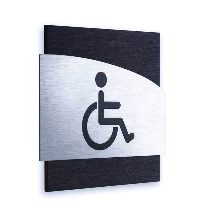 Steel Wheelchairs Wign for Restroom Doors Bathroom Signs Anthracite Gray Bsign Steel Wheelchairs Wign for Restroom Doors Bathroom Signs Anthracite Gray Bsign