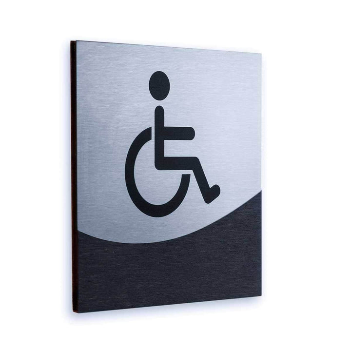 Wheelchair Door Sign for Restrooms Bathroom Signs Dark Wenge Bsign Wheelchair Door Sign for Restrooms Bathroom Signs Dark Wenge Bsign