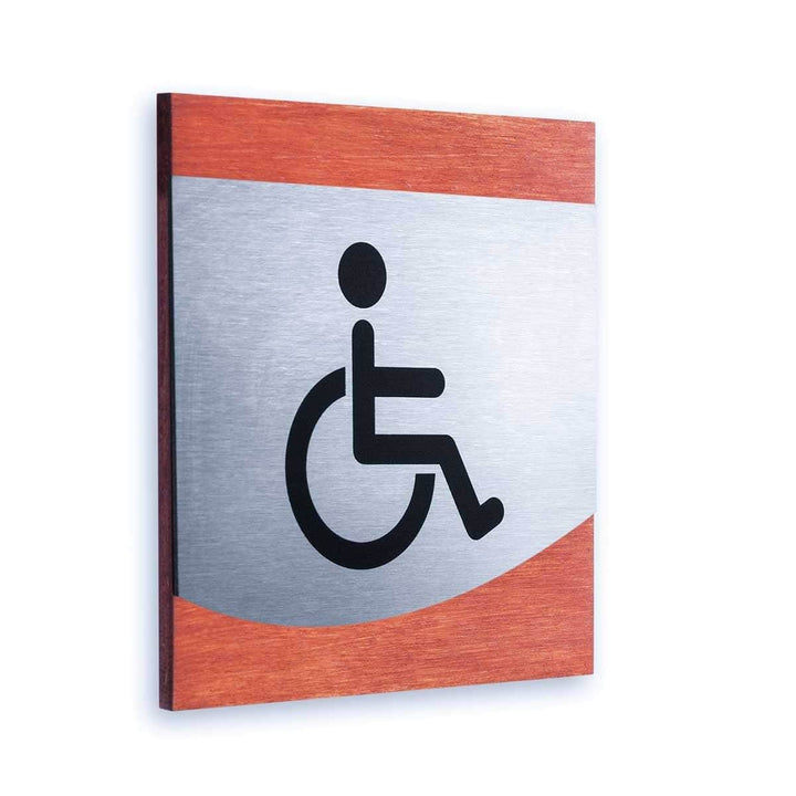 Steel Wheelchair Accessible Restroom Sign Bathroom Signs Redwood Bsign Steel Wheelchair Accessible Restroom Sign Bathroom Signs Redwood Bsign