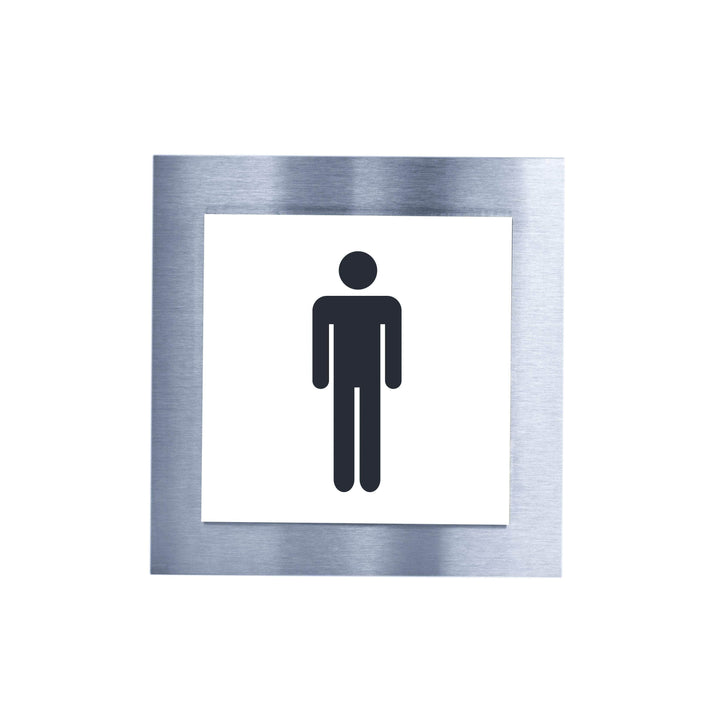 Steel Bathrooms Door Signs for Man white / black pictogram Bsign Steel Bathrooms Door Signs for Man white / black pictogram Bsign