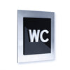 Табличка "WC": Нержавеющая сталь и акрил — "Modern" Дизайн