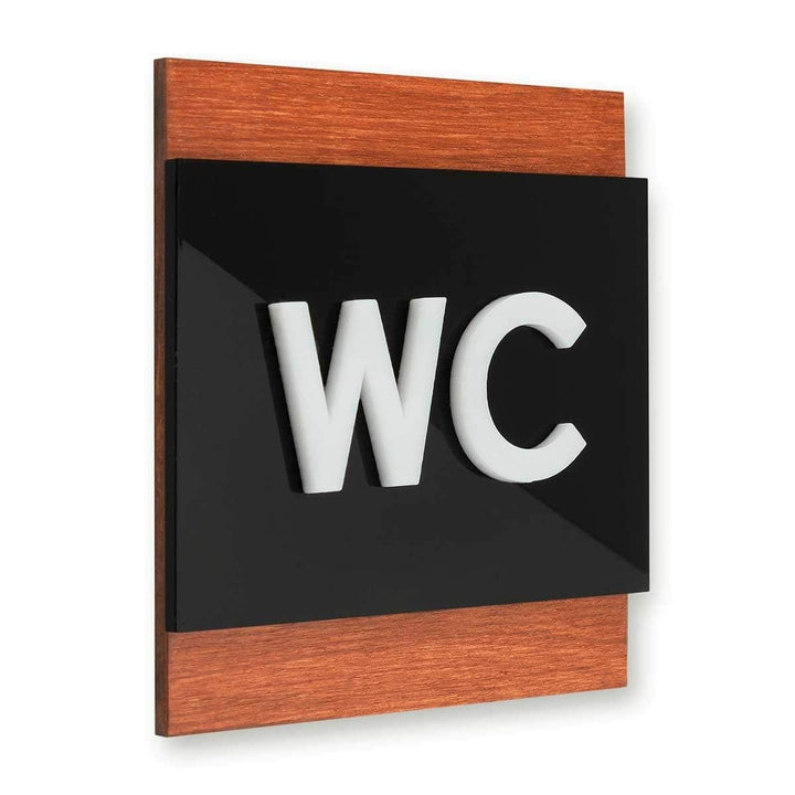 Wood Restroom WC Sign Bathroom Signs Walhunt Bsign Wood Restroom WC Sign Bathroom Signs Walhunt Bsign