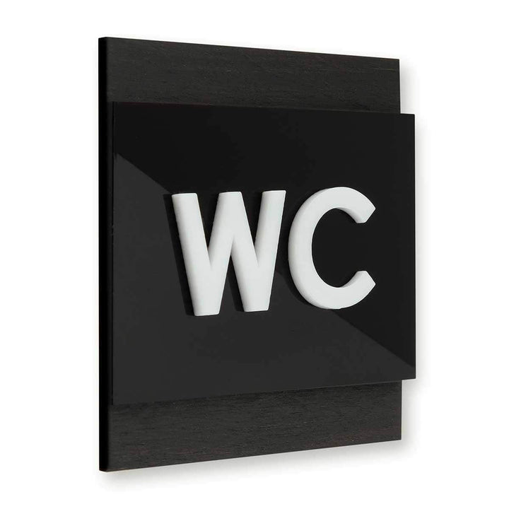Wood Restroom WC Sign Bathroom Signs Dark Wenge Bsign Wood Restroom WC Sign Bathroom Signs Dark Wenge Bsign