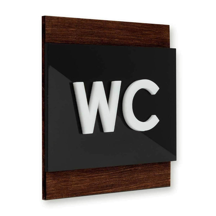 Wood Restroom WC Sign Bathroom Signs Indian Rosewood Bsign Wood Restroom WC Sign Bathroom Signs Indian Rosewood Bsign