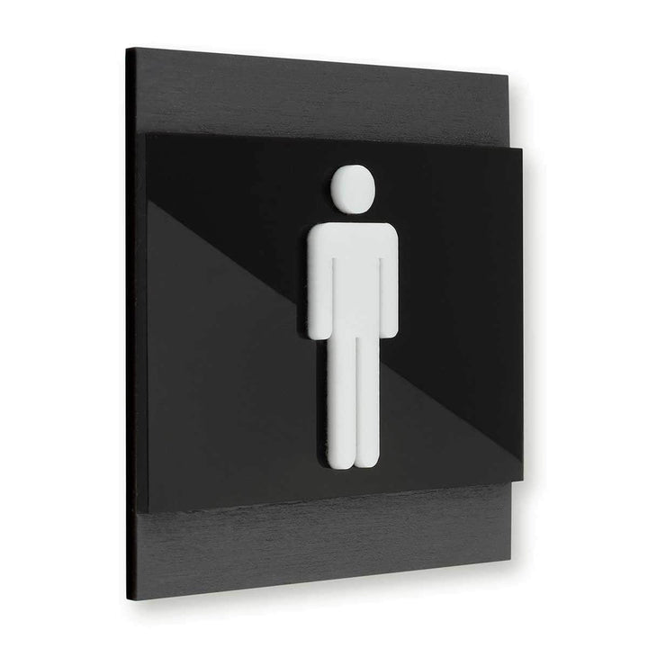 Wood Restroom Sign for Man Bathroom Signs Anthracite Gray Bsign Wood Restroom Sign for Man Bathroom Signs Anthracite Gray Bsign