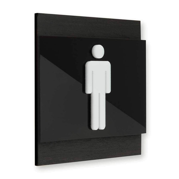 Wood Restroom Sign for Man Bathroom Signs Dark Wenge Bsign Wood Restroom Sign for Man Bathroom Signs Dark Wenge Bsign