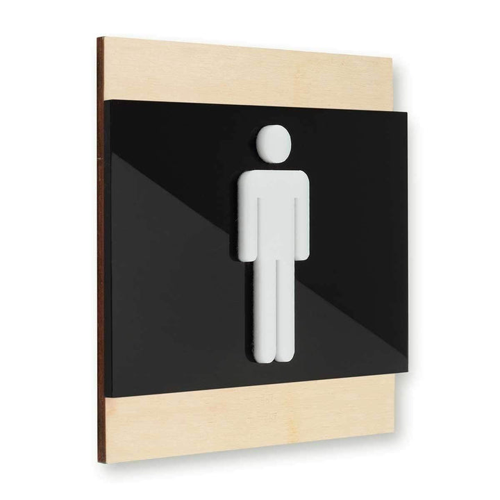 Wood Restroom Sign for Man Bathroom Signs Natural wood Bsign Wood Restroom Sign for Man Bathroom Signs Natural wood Bsign