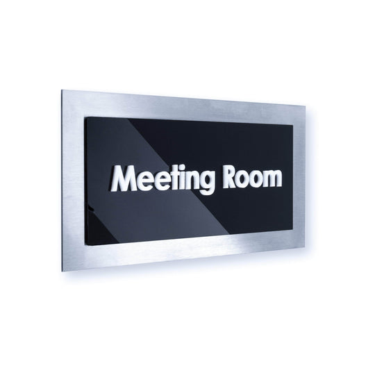 Steel Door Signs Door Signs black / white letters Bsign Steel Door Signs Door Signs black / white letters Bsign