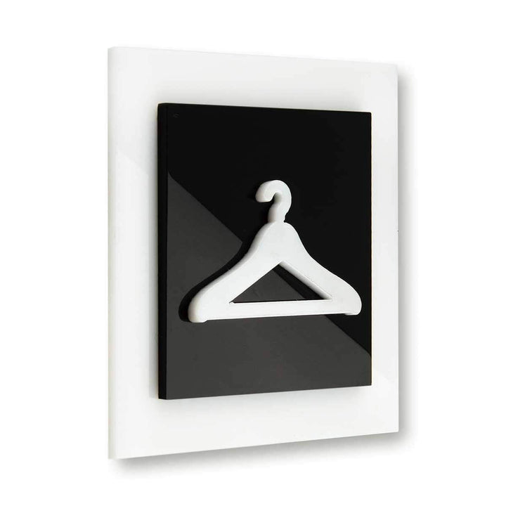 Acrylic Interior Wardrobe Sign Information signs black/white symbol Bsign Acrylic Interior Wardrobe Sign Information signs black/white symbol Bsign