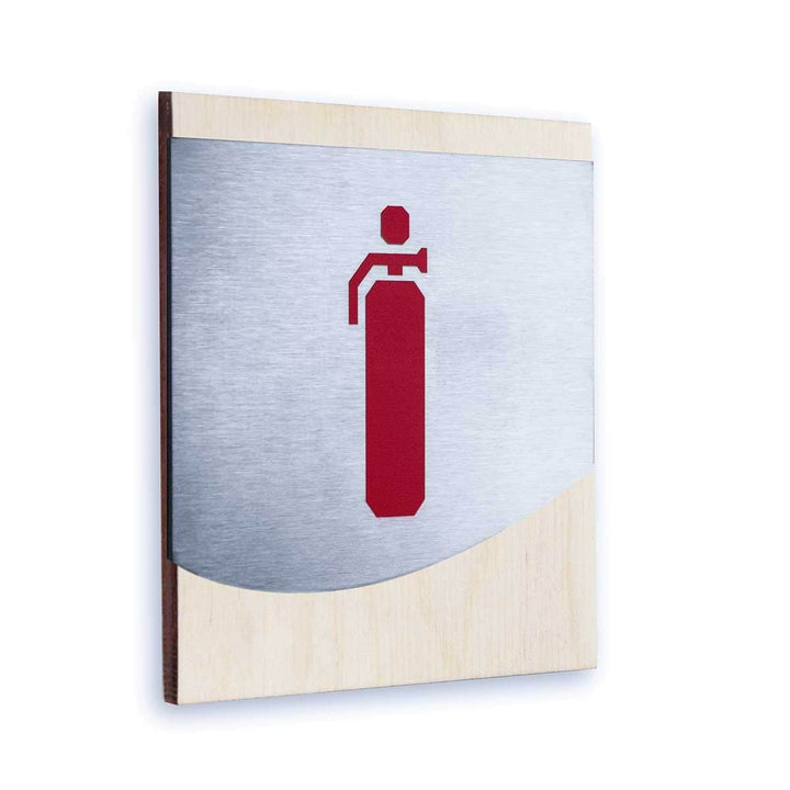 Steel Extinguisher Fire Sign Information signs Natural wood Bsign Steel Extinguisher Fire Sign Information signs Natural wood Bsign
