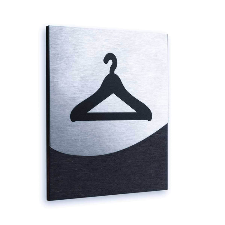 Steel Door Plate for Wardrobe Information signs Dark Wenge Bsign Steel Door Plate for Wardrobe Information signs Dark Wenge Bsign