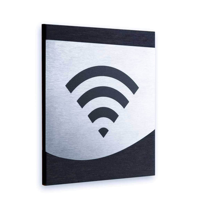 Wi-Fi Steel Sign for Office Information signs Anthracite Gray Bsign Wi-Fi Steel Sign for Office Information signs Anthracite Gray Bsign
