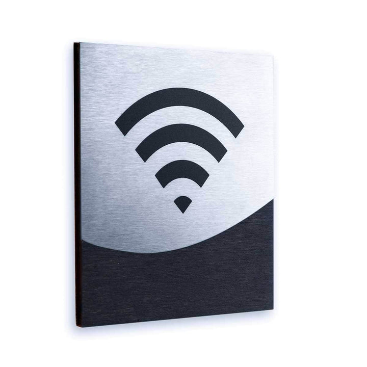 Steel Wi-Fi Signs Information signs Dark Wenge Bsign Steel Wi-Fi Signs Information signs Dark Wenge Bsign