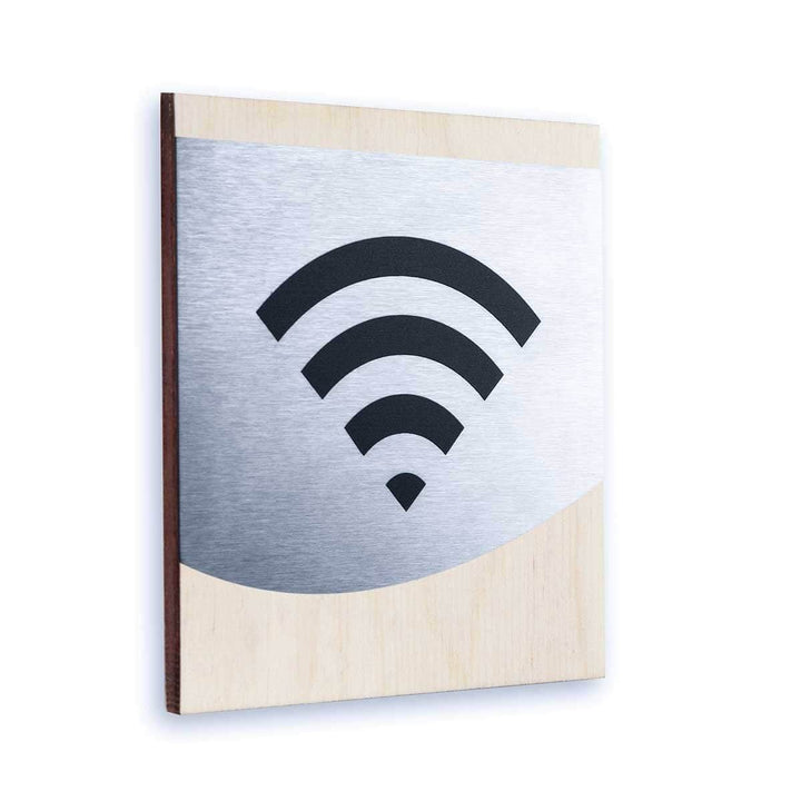 Wi-Fi Steel Sign for Office Information signs Natural wood Bsign Wi-Fi Steel Sign for Office Information signs Natural wood Bsign