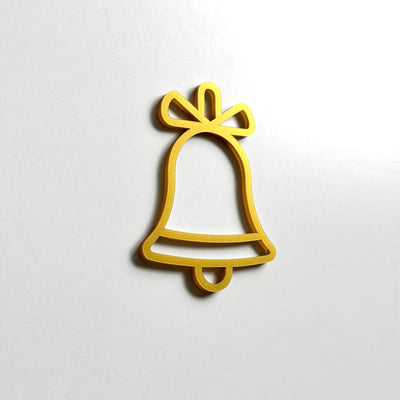 A golden bell icon is displayed against a white background.