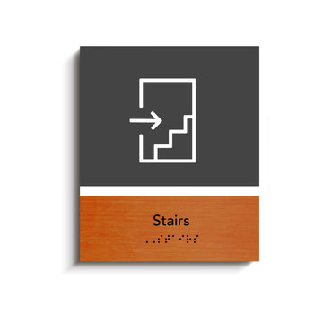 Information signs Stairs Sign: Wood & Acrylic Plate — "Dragon" Design - Photo #1