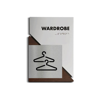 Information signs Wardrobe Closet Sign: Wood Sign — "Creative" Design