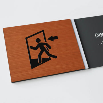 Door Signs Сustom name sign for office - Stairs Sign: Wood & Acrylic Plate — "Dragon" Design - Photo #4