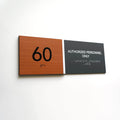 Door Numbers Office Number Sign with Custom Text: Wood & Acrylic Plate — "Dragon" Design - Photo #7