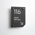 a black and white sign on a white wall - Photo #3