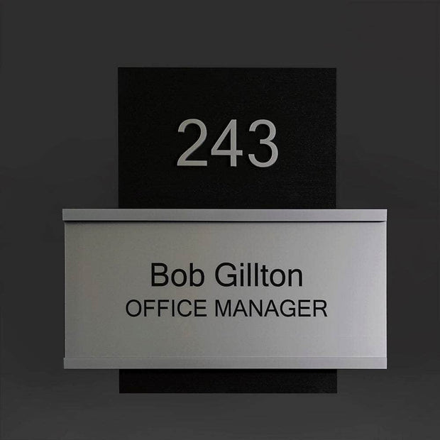 Door Signs Room Number Sign with Name Plate: Wood & Acrylic Sign