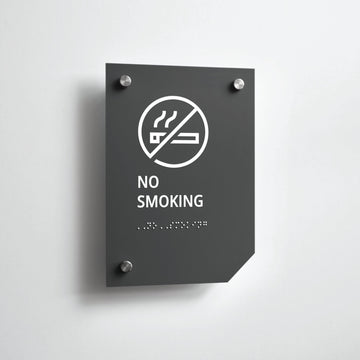 a no smoking sign on a white wall - Photo #4