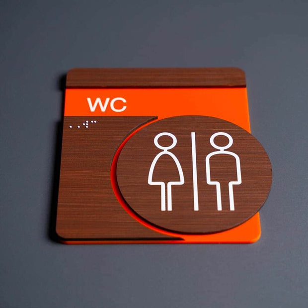 Bathroom Signs Woman Interior Sign for Restroom - "Genova" Design