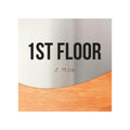Floor Signs - Sign For 1st Floor - Stainless Steel & Wood  - "Jure" Design - Photo #11