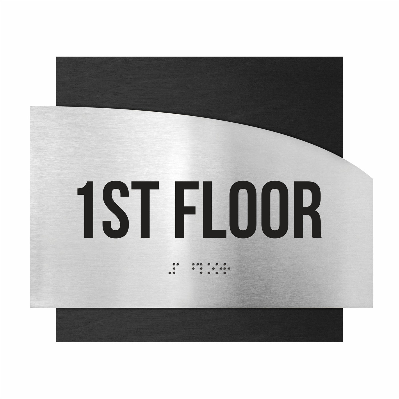 Floor Signs - Steel Sign For 1st Floor "Wave" Design