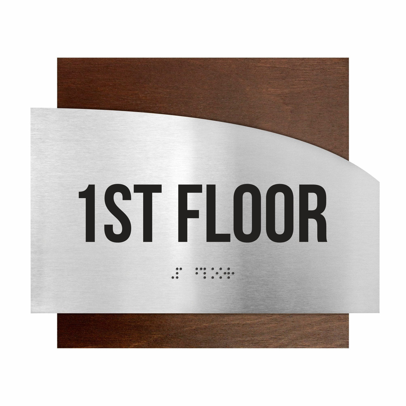 Floor Signs - Steel Sign For 1st Floor "Wave" Design