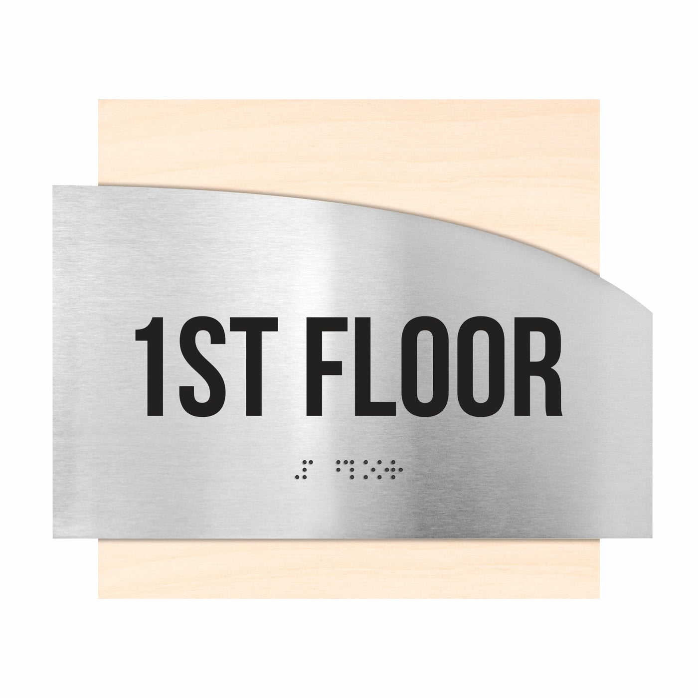 Floor Signs - Steel Sign For 1st Floor "Wave" Design