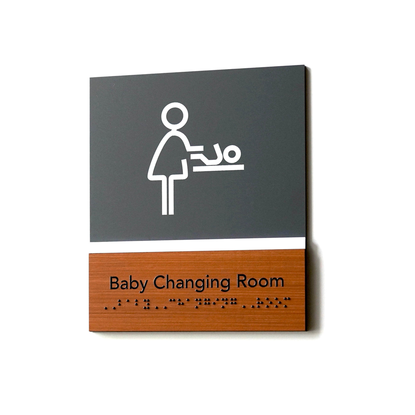 Information signs Meeting Room Sign: Wood & Acrylic Plate — "Dragon" Design