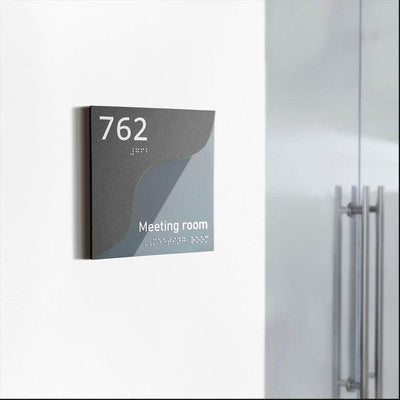 Door Signs Meeting Door Sign: Double Acrylic — Bold Style