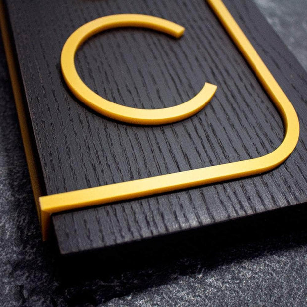 Вертикальна табличка з номером кабінету на двері або стіну — Дерево та акрил